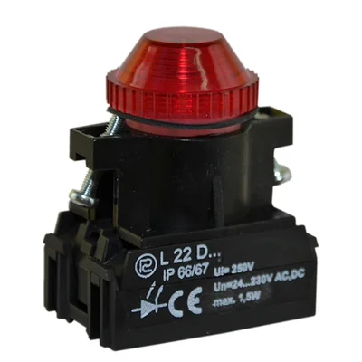 PROMET Lamp L22WD/24V-230V red