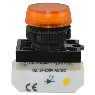PROMET NEF22 blinkende gelbe Lampe, 24V-230V