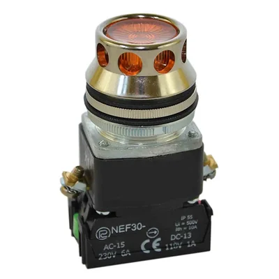 PROMET NEF30-KLD 2X/24V-230V žluté tlačítko