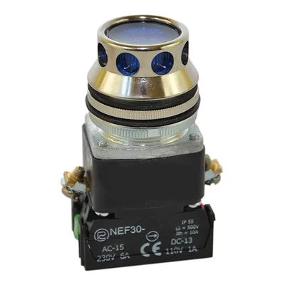 PROMET NEF30-KLD X/24V-230V синя кнопка