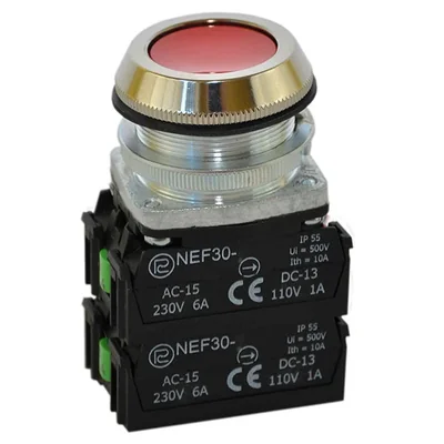 PROMET Przycisk NEF30-K2X2Y/W3 czerwony