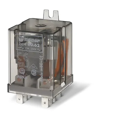 Промислове реле 2P; 10A; 36V AC; панельний монтаж, Faston 187
