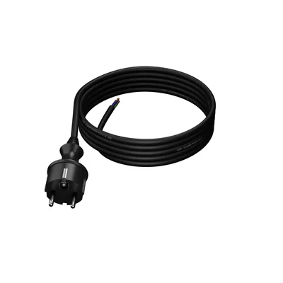 Propojovací kabel s přímou zástrčkou IP44 3x1,5 H05RR 3m černý