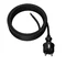 Propojovací kabel s rovnou zástrčkou IP44 3x1,5 H05RR 5m černý
