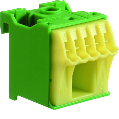 Protective QuickConnect terminal block, green, 1x16 + 5x4 mm2, 30 mm wide
