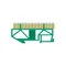 Protective terminal block LZ 12/Z, high base, 12x16mm2, 32A, 400V, green, IP20