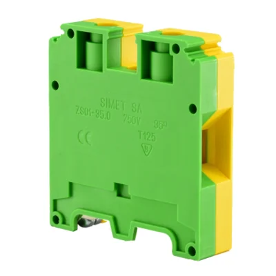 Protective threaded rail connector 35.0mm² TS-35 yellow-green 4pcs