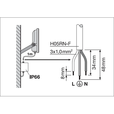 PROYECTOR 100 69W 10KLM 840 PS SY100 BK reflector
