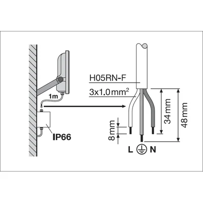 PROYECTOR 50 41W 6KLM 840 PS SY100 BK reflector