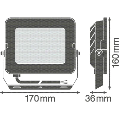 Прожектор FLOOD COMPACT V 50W 865 SYM 100 чорного кольору