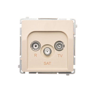 Průchozí anténní zásuvka SIMON BASIC RD/TV/SAT, béžová