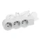 PRZEDŁUŻACZ STANDARD 3X2P+Z, Z PRZEWODEM 3.0 METRA 3X1.5 MM2 - BIAŁY/JASNOSZARY