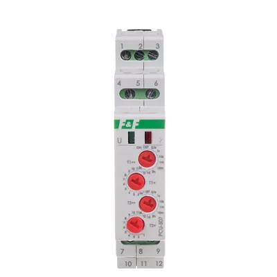 Przekaźnik czasowy 4-funkcyjny (nastawa 2 czasów) T1 T3 PCU-507 24V