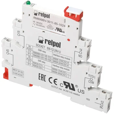 Przekaźnik interfejsowy SIR6W-220-240VAC/DC-R 1P 220…240 V AC/DC 6 A / 250 V AC