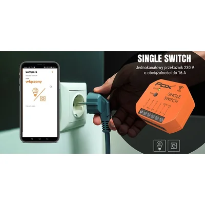 Przekaźnik jednokanałowy Wi-Fi 230 V SINGLE SWITCH