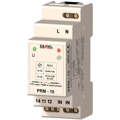 Przekaźnik rezystancyjny z sondą ptc 230V AC TYP: PRM-10