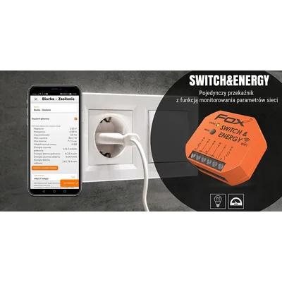 Przekaźnik Wi-Fi do puszki 230 V SWITCH & ENERGY