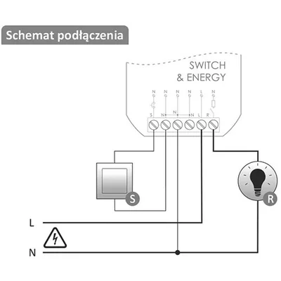 Przekaźnik Wi-Fi do puszki 230 V SWITCH & ENERGY