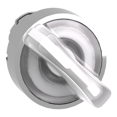 Przełącznik 2 pozycyjny biały stabilny LED metalowy typowa