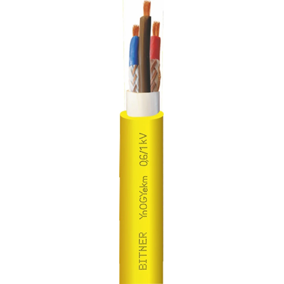 Przewód górniczy ekranowany o izolacji i powłoce PVC YnOGYekm 0,6/1kV 3x2,5+2,5+2,5