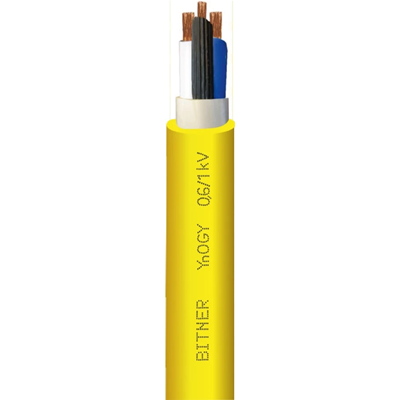 Przewód górniczy o izolacji i powłoce PVC YnOGY 0,6/1kV 3x50+25
