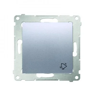 Przycisk "dzwonek" (moduł) 10A 230V szybkozłącza srebrny (metalik)