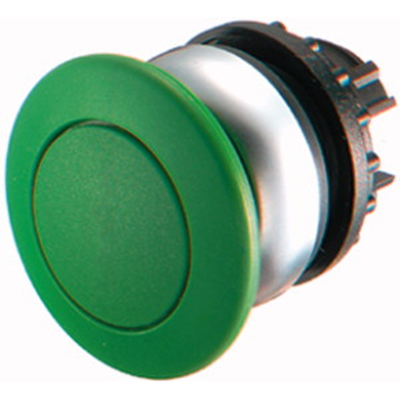 Przycisk grzybkowy z samopowrotem, kolor zielony i, M22-DP-G-X1