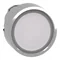 Przycisk płaski biały push-push LED metalowy bez oznaczenia