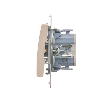 Przycisk pojedynczy zwierny bez piktogramu (moduł) 10A 250V szybkozłącza krem