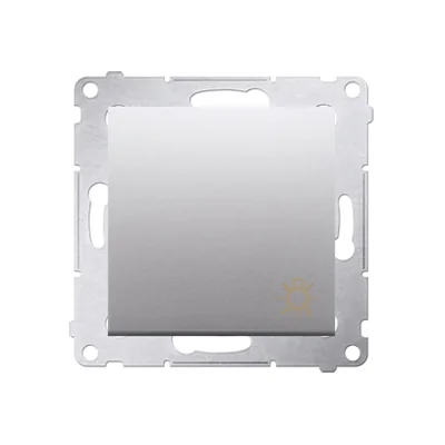 Przycisk "światło" (moduł) 10A 230V szybkozłącza srebrny (metalik)