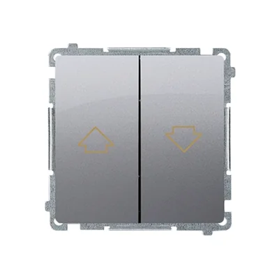 Przycisk żaluzjowy (moduł) 10A 250V zaciski śrubowe inox (metalik)