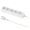 PS-560/5.0 E Extension cord with five-way socket; ECO; 5X2p; 10A; 5m; white