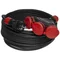 PS-X3/54/30M/3X1.5/H05RR-F Extension cord X3, rubber cable H05RR-F black 3x1.5mm2, IP 54, black and red plug and socket, black cable