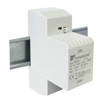 PSS 10T 230/24V Jednofázový transformátor IP30 na DIN lištu TH-35 v modulárním pouzdře s ochranou