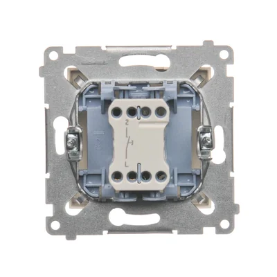 Pulsador "campana" (módulo) 10A 230V, conectores rápidos, crema