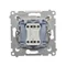 Pulsador "campana" (módulo) 10A 230V, conectores rápidos, crema