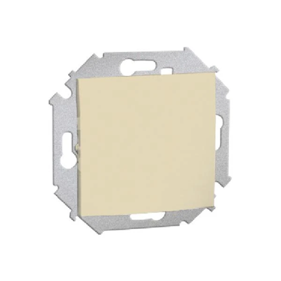 Pulsador de contacto simple sin pictograma (módulo) 10A 250V terminales de tornillo beige