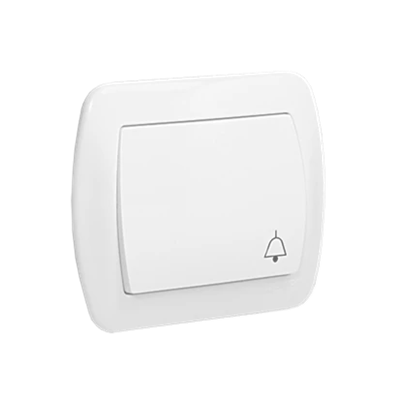 Pulsador de timbre 10A 250V terminales de tornillo blanco