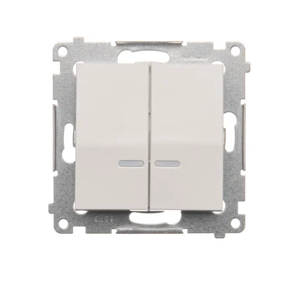 Pulsador de vela SIMON 54 con retroiluminación LED para versión IP44 (módulo) 10AX 250V conectores rápidos blanco