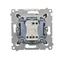 Pulsador de vela SIMON 54 con retroiluminación LED para versión IP44 (módulo) 10AX 250V conectores rápidos metalizado antracita