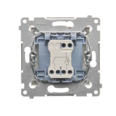 Pulsador de vela SIMON 54 con retroiluminación LED para versión IP44 (módulo) 10AX 250V conectores rápidos metalizado oro mate