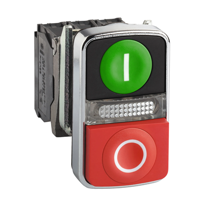 Pulsador doble iluminado IP66