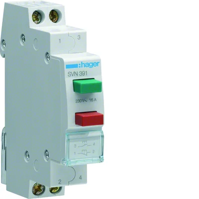 Pulsador doble mando 1Z+1R verde-rojo