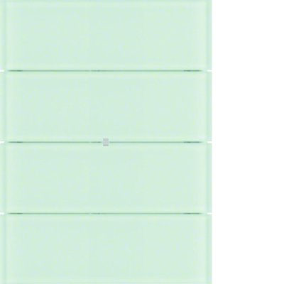 Pulsador estándar cuádruple B.IQ, cristal blanco