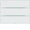 Pulsador KNX EASY K.1/K.3 de 3 elementos con campo rotulado blanco