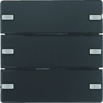 Pulsador KNX EASY Q.1/Q.3 de 3 elementos con campo de rotulación antracita