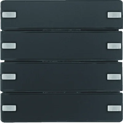 Pulsador KNX EASY Q.1/Q.3 de 4 elementos con campo de rotulación antracita