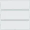 Pulsador KNX EASY S.1/B.3/B.7 de 3 elementos con campo de descripción de colores: blanco y crema