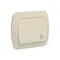 Pulsador luz 10A 250V terminales tornillo beige