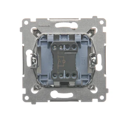 Pulsador "luz con retroiluminación LED" 16AX 250V terminales de tornillo bronce mate metalizado